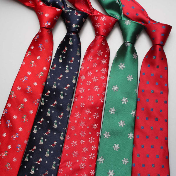 Tieforever Christmas Ties Mens Silk Holiday Festival Necktie