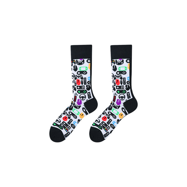 Mens Colorful Dress Sock Funny Fun Crazy Design Cotton Crew Socks for Men