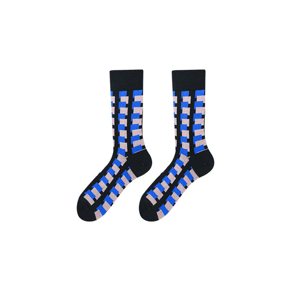 Mens Colorful Dress Sock Funny Fun Crazy Design Cotton Crew Socks for Men